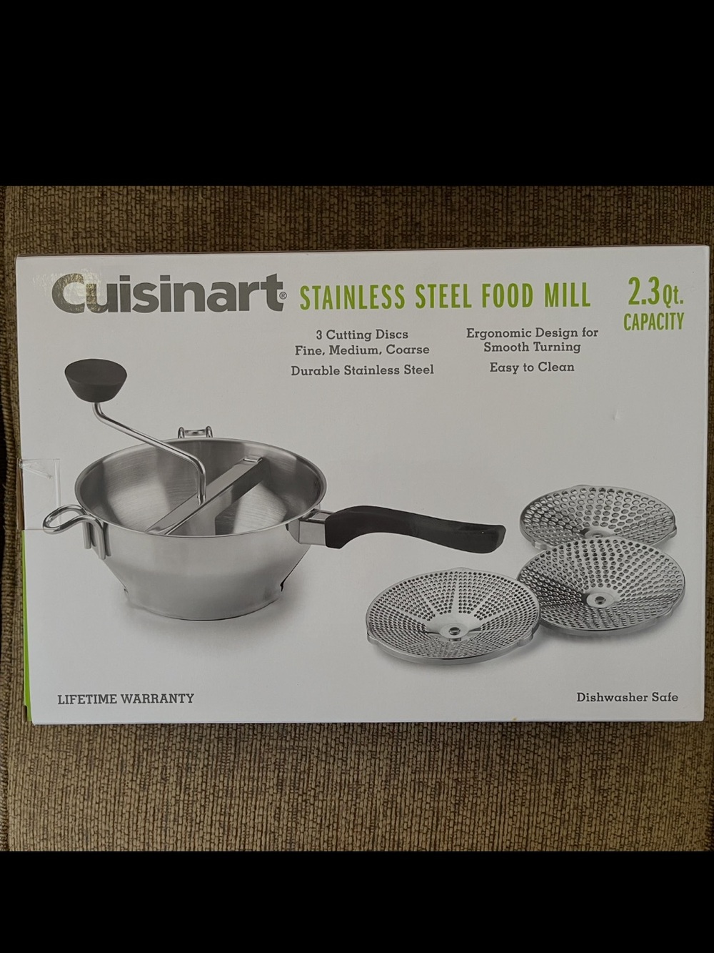 Cuisinart Stainless Steel Food Mill with Black Handle